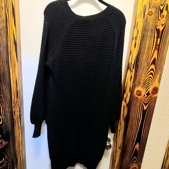 Listicle black sweater dress, size large, 36 inches top to bottom - Picture 2 of 5